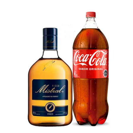 Promo Pisco Mistral + Coca 1.5L